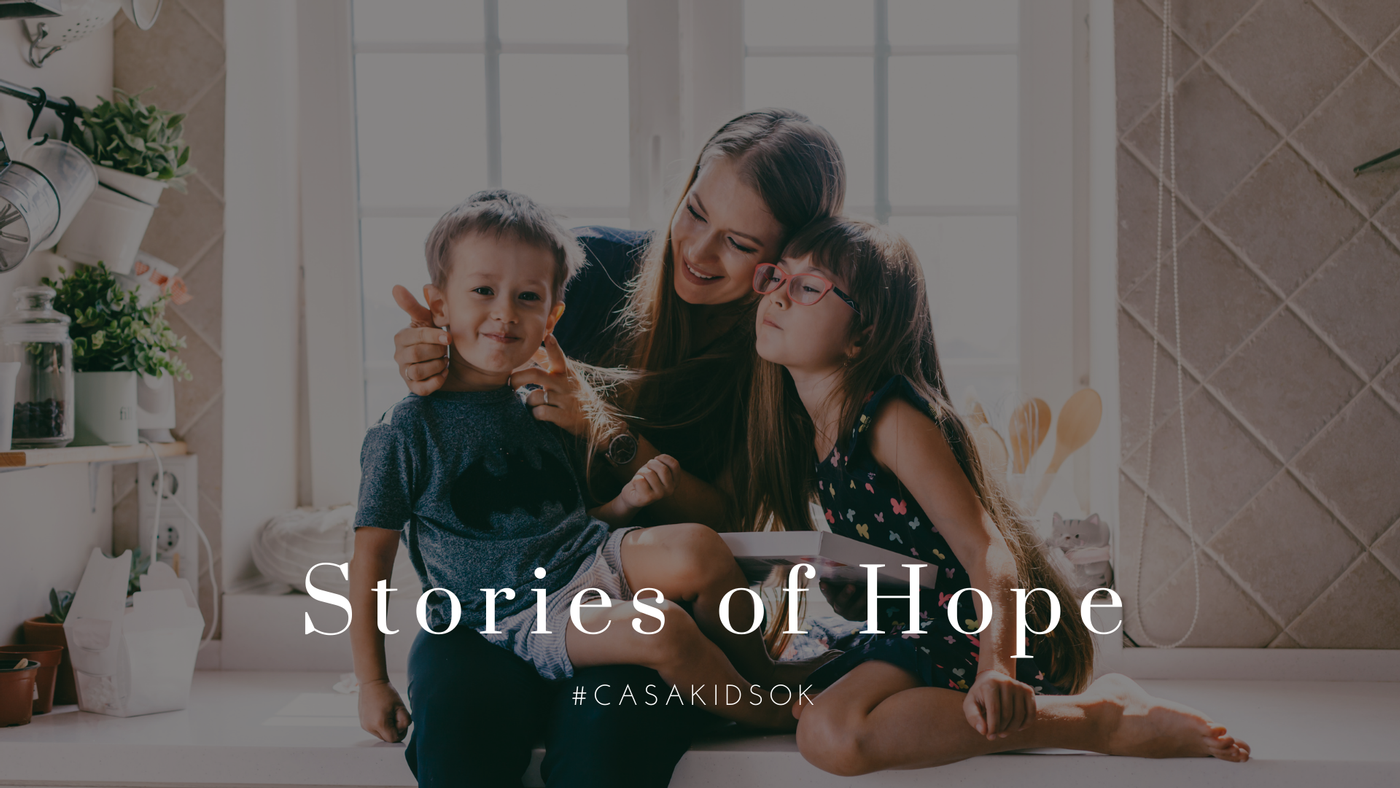 Stories of Hope. #CASAKidsOK. Family. Mother. Children. Girl. Boy. Close Up. 